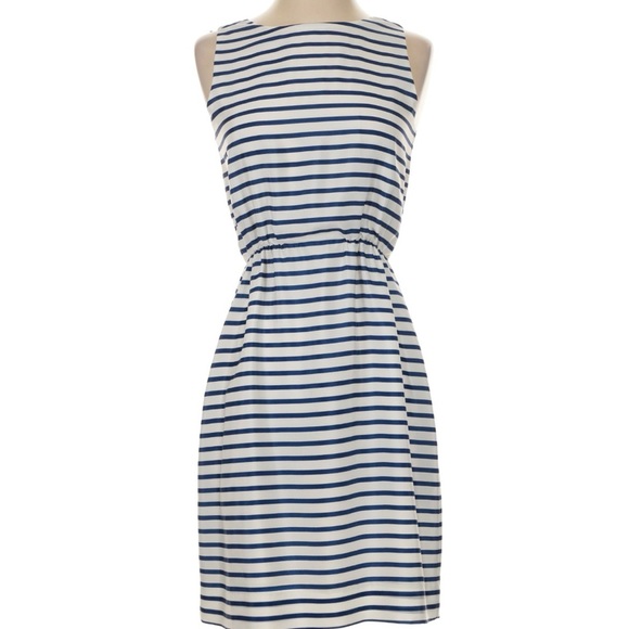 J. Crew Dresses & Skirts - J. Crew Navy and White Striped Sleeveless Dress